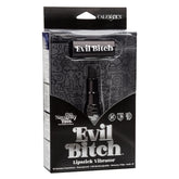 Naughty Bits Evil Bitch Black Lipstick Vibrator 4-Inch Rechargeable Waterproof Silicone Massager BULLETS